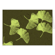 Feuille de Ginkgo Cartes De Vœux