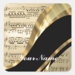 Feuille de musique élégante autocollants