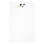 Feuille de panda papier à lettre personnalisé