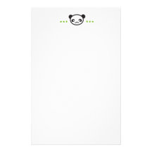 Feuille de panda papier à lettre personnalisé