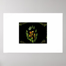 Feuille de papillon affiche