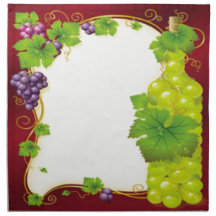 Feuille de raisin serviette imprimée