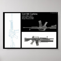Feuille de stat de la carabine M4 Poster