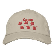 Feuille d'érable Canada Chapeau Brodé