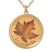 Feuille d'érable d'or du Canada de collier de souv