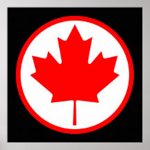 Feuille d'érable du Canada à l'intérieur de d'un a Posters