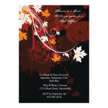 Feuille en baisse - invitation d'automne