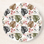 Feuille et brindilles de Monstera Dessous De Verre