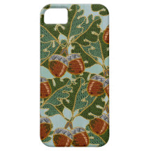 Feuille et glands brodés de chêne iPhone 5 case
