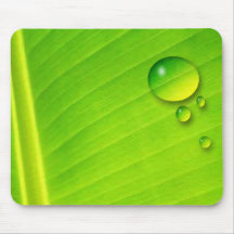 feuille et gouttelettes tapis de souris