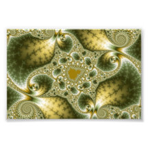 Feuille et or - art de fractale photos d’art