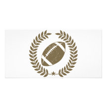 Feuille olive et étoile du football vintage modèle pour photocarte