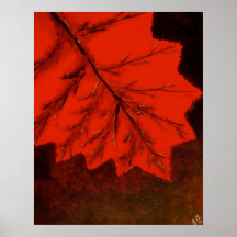 Feuille rouge poster