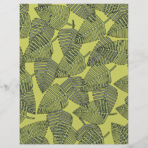 Feuille tropical dans des couleurs vertes prospectus