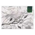 feuille vert carte de vœux