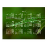 Feuille vert scintillant ; Calendrier 2013 Cartes Postales