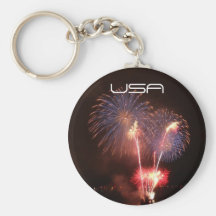 Feux d'artifice 4 juillet porte-clef