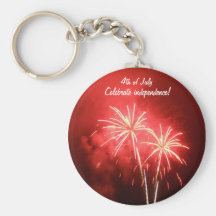 Feux d'artifice 4 juillet porte-clef
