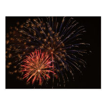 Feux d'artifice carte postale