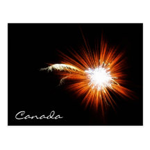 Feux d'artifice de jour du Canada Cartes Postales