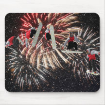 Feux d'artifice Mousepad de surf des neiges Tapis De Souris
