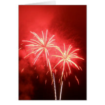 Feux d'artifice rouges cartes