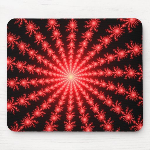 Feux d'artifice rouges - conception de fractale tapis de souris
