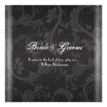 Fiançailles blanc noir élégant de mariage invitation