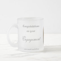 Fiançailles - tasse 10oz. en verre givré