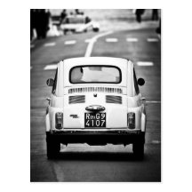 Fiat 500 à Rome, Italie Cartes Postales
