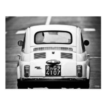 Fiat 500 à Rome, Italie Cartes Postales