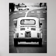 Fiat 500, cinquecento vintage, à Rome, l'Italie Affiche