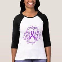 Fibromyalgie de force d'amour de foi d'espoir t-shirt