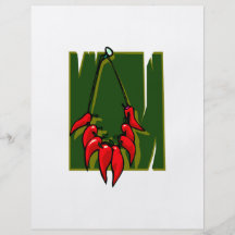 ficelle de dos de vert de poivrons rouges prospectus personnalisés