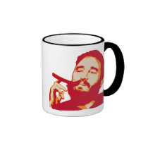 Fidel Castro avec la tasse de portrait de cigare tasses