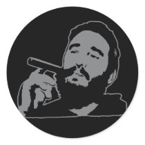 Fidel Castro avec l'autocollant de portrait de cig autocollants
