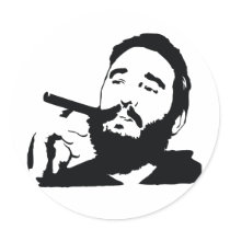Fidel Castro avec l'autocollant de portrait de cig autocollants