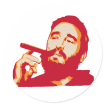 Fidel Castro avec l'autocollant de portrait de cig autocollants