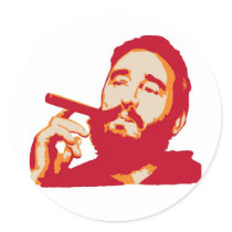 Fidel Castro avec l'autocollant de portrait de cig autocollants