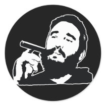 Fidel Castro avec l'autocollant de portrait de cig autocollants