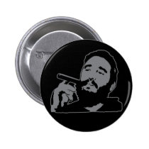 Fidel Castro avec le bouton de portrait de cigare badges publicitaires