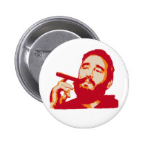 Fidel Castro avec le bouton de portrait de cigare badges publicitaires