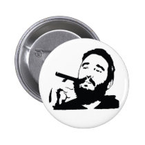 Fidel Castro avec le bouton de portrait de cigare badges publicitaires