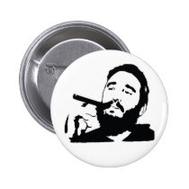 Fidel Castro avec le bouton de portrait de cigare badges publicitaires