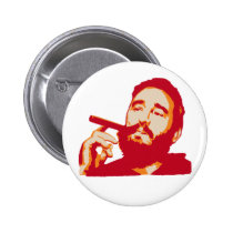 Fidel Castro avec le bouton de portrait de cigare badges publicitaires