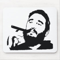 Fidel Castro avec le portrait Mousepad de cigare tapis de souris
