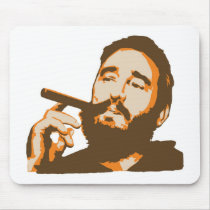Fidel Castro avec le portrait Mousepad de cigare tapis de souris