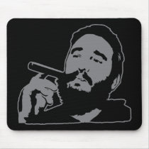 Fidel Castro avec le portrait Mousepad de cigare tapis de souris