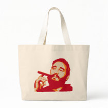 Fidel Castro avec le sac fourre-tout à portrait de sacs