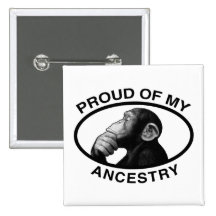 Fier de mon chimpanzé d'ascendance badge avec épingle